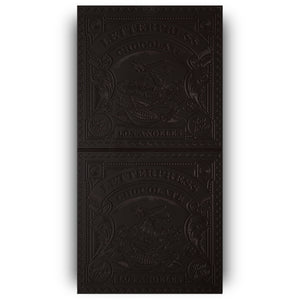 A photo of Ecuador 100% Dark Chocolate on white background