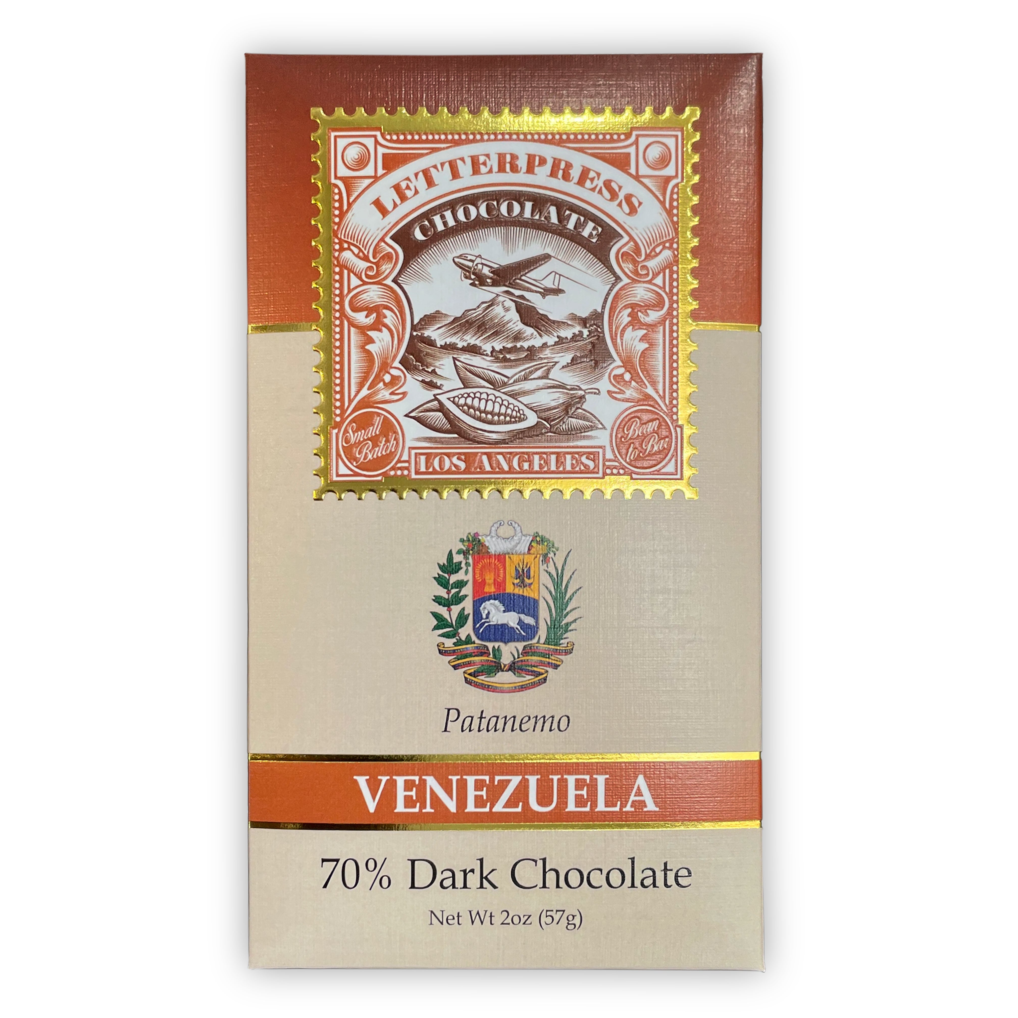 Patanemo Venezuela 70% Dark Chocolate packaging