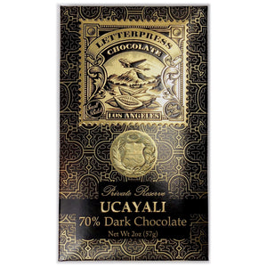 Ucayali Private Reserve 70% Dark Chocolate packaging on a white background